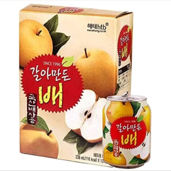 HAITAI BON BON Juice Pear Juice 1 Carton 12 TINS